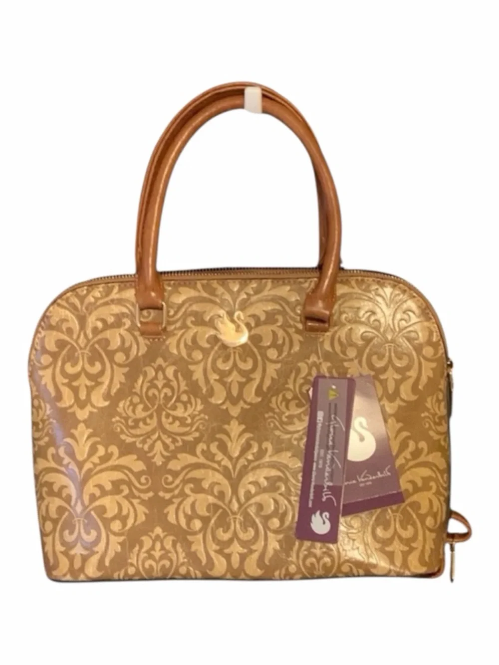 Gloria Vanderbilt Tan Dome Satchel